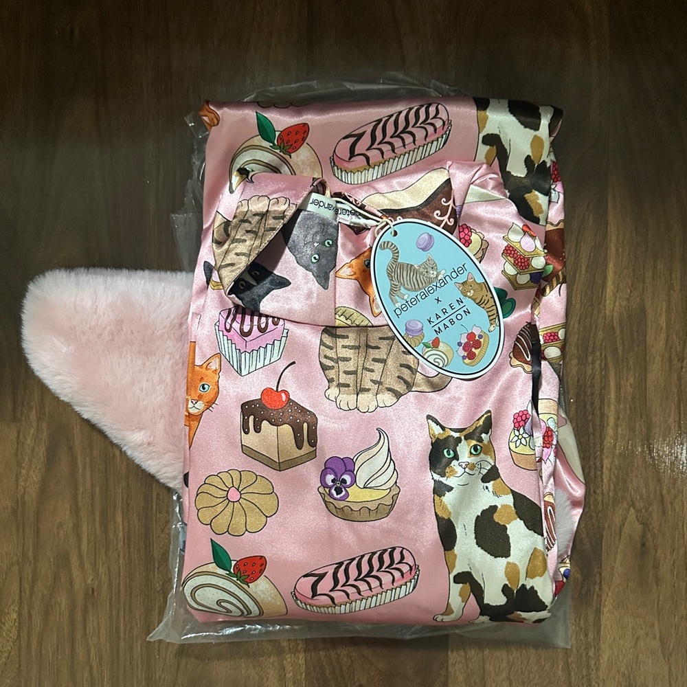 BNWT GORGEOUS Dessert Cats Karen Mabon X Peter Alexander Robe XS/S - Picture 4 of 4